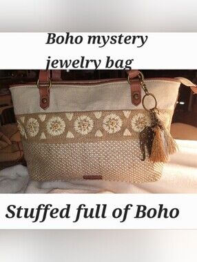 BOHO THEMED MYSTERY JEWELRY BAG. 40 Pieces.. READ BELOW